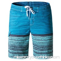 Tailor Pal Love Men's Striped Board Shorts Casual Beachwear Blue#5 B07Q51FVDL